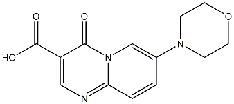 7-morpholin-4-yl-4-oxo-4H-pyrido[1,2-a]pyrimidine-3-carboxylic acid Struktur