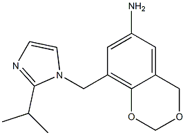 8-{[2-(propan-2-yl)-1H-imidazol-1-yl]methyl}-2,4-dihydro-1,3-benzodioxin-6-amine Struktur