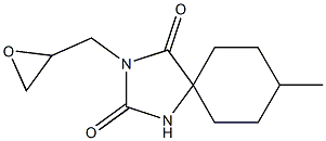 8-methyl-3-(oxiran-2-ylmethyl)-1,3-diazaspiro[4.5]decane-2,4-dione Struktur