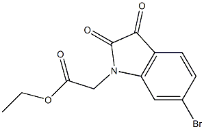 ethyl 2-(6-bromo-2,3-dioxo-2,3-dihydro-1H-indol-1-yl)acetate Struktur