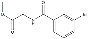 methyl [(3-bromobenzoyl)amino]acetate Struktur