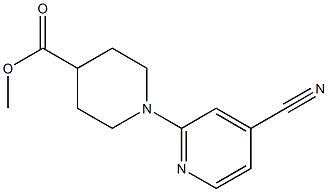 methyl 1-(4-cyanopyridin-2-yl)piperidine-4-carboxylate Struktur