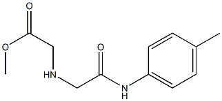 methyl 2-({[(4-methylphenyl)carbamoyl]methyl}amino)acetate Struktur