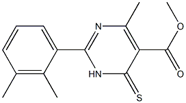 methyl 2-(2,3-dimethylphenyl)-4-methyl-6-thioxo-1,6-dihydropyrimidine-5-carboxylate Struktur