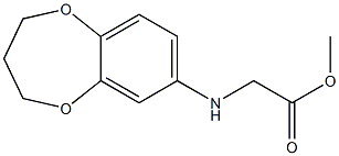 methyl 2-(3,4-dihydro-2H-1,5-benzodioxepin-7-ylamino)acetate Struktur