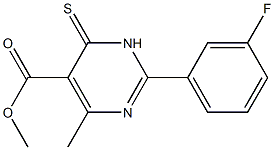 methyl 2-(3-fluorophenyl)-4-methyl-6-thioxo-1,6-dihydropyrimidine-5-carboxylate Struktur