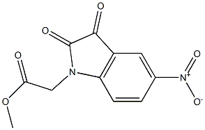 methyl 2-(5-nitro-2,3-dioxo-2,3-dihydro-1H-indol-1-yl)acetate Struktur