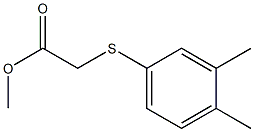 methyl 2-[(3,4-dimethylphenyl)sulfanyl]acetate Struktur