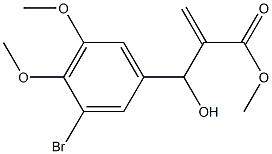 methyl 2-[(3-bromo-4,5-dimethoxyphenyl)(hydroxy)methyl]prop-2-enoate Struktur