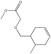 methyl 2-[(6-methylcyclohex-3-en-1-yl)methoxy]acetate Struktur