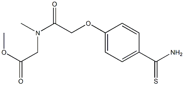 methyl 2-[2-(4-carbamothioylphenoxy)-N-methylacetamido]acetate Struktur