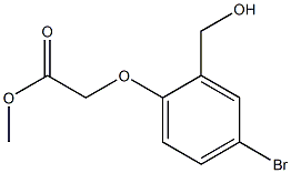 methyl 2-[4-bromo-2-(hydroxymethyl)phenoxy]acetate Struktur