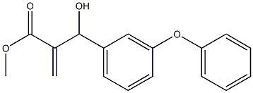 methyl 2-[hydroxy(3-phenoxyphenyl)methyl]prop-2-enoate Struktur