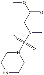 methyl 2-[methyl(piperazine-1-sulfonyl)amino]acetate Struktur