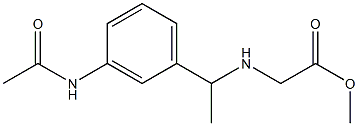 methyl 2-{[1-(3-acetamidophenyl)ethyl]amino}acetate Struktur