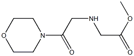 methyl 2-{[2-(morpholin-4-yl)-2-oxoethyl]amino}acetate Struktur