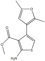 methyl 2-amino-4-(2,5-dimethylfuran-3-yl)thiophene-3-carboxylate Struktur