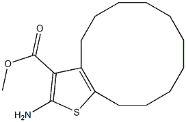 methyl 2-amino-4H,5H,6H,7H,8H,9H,10H,11H,12H,13H-cyclododeca[b]thiophene-3-carboxylate Struktur