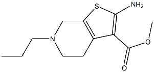 methyl 2-amino-6-propyl-4H,5H,6H,7H-thieno[2,3-c]pyridine-3-carboxylate Struktur