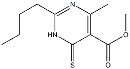 methyl 2-butyl-4-methyl-6-thioxo-1,6-dihydropyrimidine-5-carboxylate Struktur