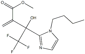 methyl 3-(1-butyl-1H-imidazol-2-yl)-4,4,4-trifluoro-3-hydroxy-2-methylidenebutanoate Struktur