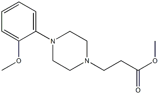 methyl 3-[4-(2-methoxyphenyl)piperazin-1-yl]propanoate Struktur