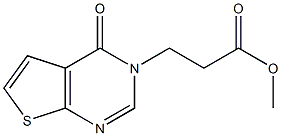 methyl 3-{4-oxo-3H,4H-thieno[2,3-d]pyrimidin-3-yl}propanoate Struktur