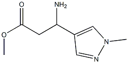 methyl 3-amino-3-(1-methyl-1H-pyrazol-4-yl)propanoate Struktur