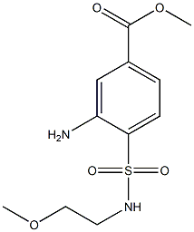 methyl 3-amino-4-[(2-methoxyethyl)sulfamoyl]benzoate Struktur