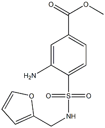 methyl 3-amino-4-[(furan-2-ylmethyl)sulfamoyl]benzoate Struktur