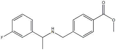 methyl 4-({[1-(3-fluorophenyl)ethyl]amino}methyl)benzoate Struktur