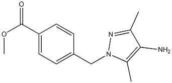 methyl 4-[(4-amino-3,5-dimethyl-1H-pyrazol-1-yl)methyl]benzoate Struktur