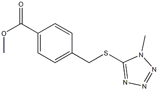 methyl 4-{[(1-methyl-1H-1,2,3,4-tetrazol-5-yl)sulfanyl]methyl}benzoate Struktur