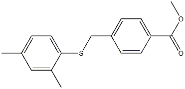 methyl 4-{[(2,4-dimethylphenyl)sulfanyl]methyl}benzoate Struktur