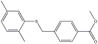 methyl 4-{[(2,5-dimethylphenyl)sulfanyl]methyl}benzoate Struktur