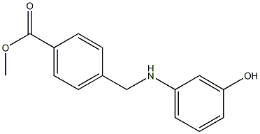 methyl 4-{[(3-hydroxyphenyl)amino]methyl}benzoate Struktur