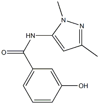 N-(1,3-dimethyl-1H-pyrazol-5-yl)-3-hydroxybenzamide Struktur