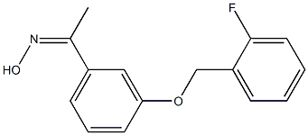 N-(1-{3-[(2-fluorophenyl)methoxy]phenyl}ethylidene)hydroxylamine Struktur