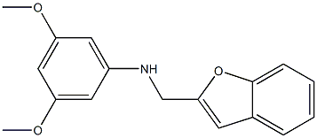 N-(1-benzofuran-2-ylmethyl)-3,5-dimethoxyaniline Struktur