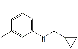 N-(1-cyclopropylethyl)-3,5-dimethylaniline Struktur