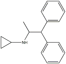 N-(1-methyl-2,2-diphenylethyl)cyclopropanamine Struktur