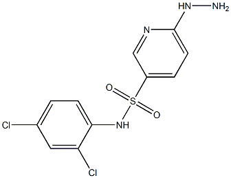 N-(2,4-dichlorophenyl)-6-hydrazinylpyridine-3-sulfonamide Struktur