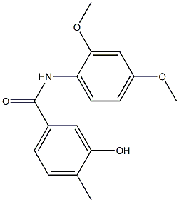 N-(2,4-dimethoxyphenyl)-3-hydroxy-4-methylbenzamide Struktur