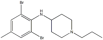 N-(2,6-dibromo-4-methylphenyl)-1-propylpiperidin-4-amine Struktur