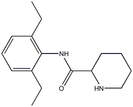 N-(2,6-diethylphenyl)piperidine-2-carboxamide Struktur