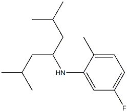 N-(2,6-dimethylheptan-4-yl)-5-fluoro-2-methylaniline Struktur