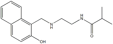 N-(2-{[(2-hydroxynaphthalen-1-yl)methyl]amino}ethyl)-2-methylpropanamide Struktur