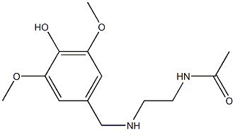 N-(2-{[(4-hydroxy-3,5-dimethoxyphenyl)methyl]amino}ethyl)acetamide Struktur