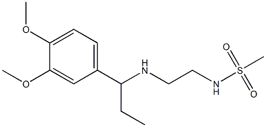 N-(2-{[1-(3,4-dimethoxyphenyl)propyl]amino}ethyl)methanesulfonamide Struktur