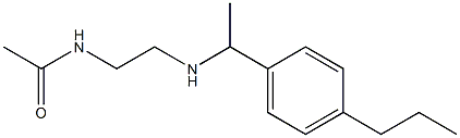 N-(2-{[1-(4-propylphenyl)ethyl]amino}ethyl)acetamide Struktur